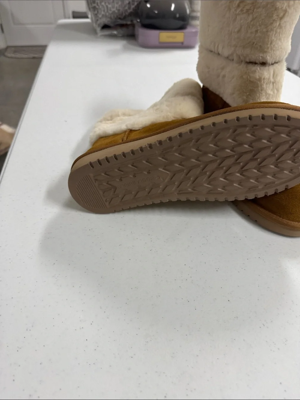 Koolaburra Chestnut Suede Shearling Boot